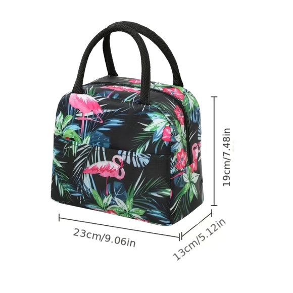 Insulated Flamingo Lunch Bag Tropical Container School Work Travel Picnic NEW - Picture 8 of 10